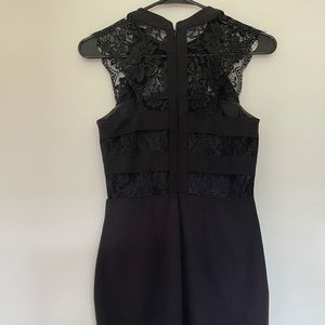Black lace cocktail dress